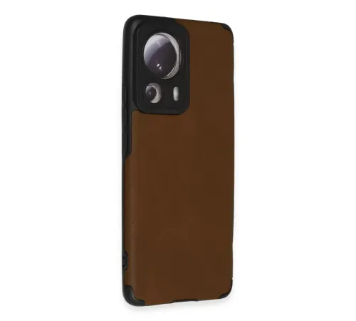 Xiaomi Mi 13 Lite Kılıf Loop Deri Silikon - Kahverengi