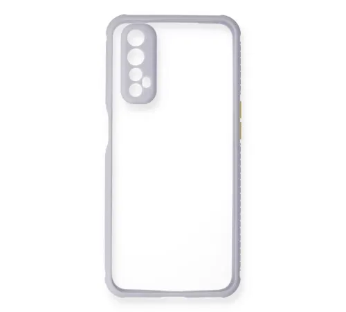 Realme 7 Kılıf Miami Şeffaf Silikon - Lila