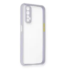Realme 7 Kılıf Miami Şeffaf Silikon - Lila
