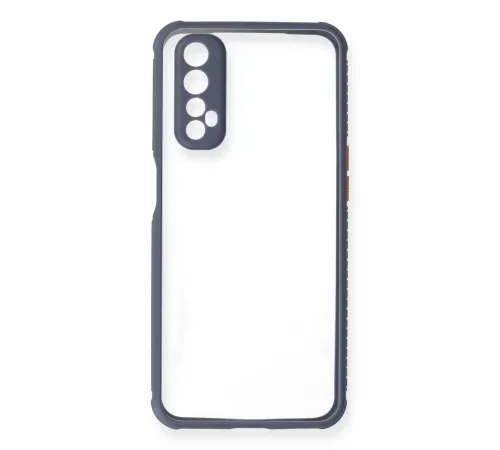 Realme 7 Kılıf Miami Şeffaf Silikon - Gri