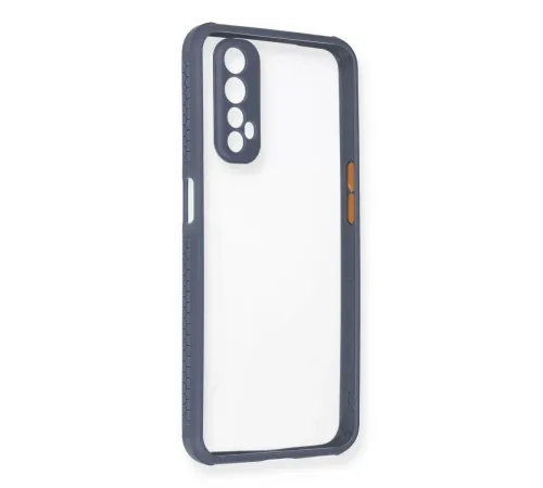 Realme 7 Kılıf Miami Şeffaf Silikon - Gri