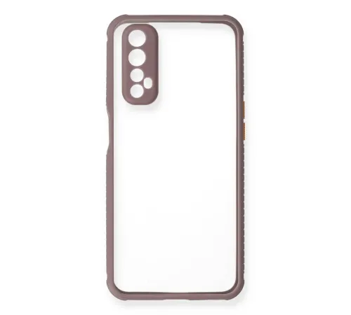 Realme 7 Kılıf Miami Şeffaf Silikon - Açık Mor