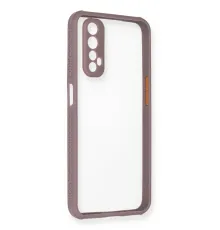 Realme 7 Kılıf Miami Şeffaf Silikon - Açık Mor