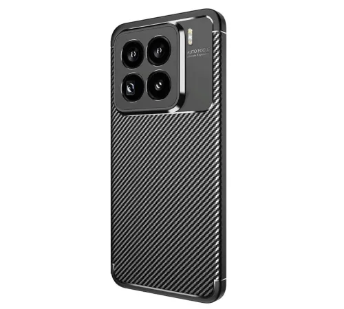 Xiaomi Mi 15 Pro Kılıf Auto Focus Karbon Kapak - Siyah