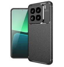 Xiaomi Mi 15 Pro Kılıf Auto Focus Karbon Kapak - Siyah