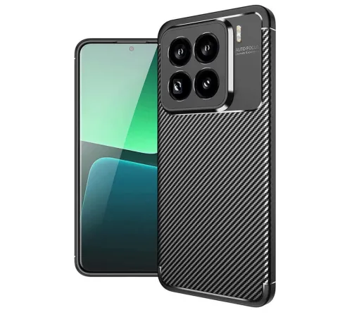 Xiaomi Mi 15 Pro Kılıf Auto Focus Karbon Kapak - Siyah