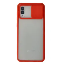 Samsung Galaxy A02 Kılıf Palm Buzlu Kamera Sürgülü Silikon - Kırmızı