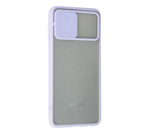Samsung Galaxy A02 Kılıf Palm Buzlu Kamera Sürgülü Silikon - Lila