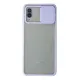 Samsung Galaxy A02 Kılıf Palm Buzlu Kamera Sürgülü Silikon - Lila