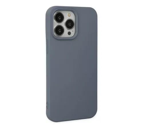Apple iPhone 15 Pro Max Kılıf Nano içi Kadife Silikon - Gri