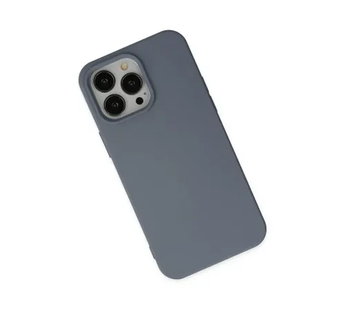Apple iPhone 15 Pro Max Kılıf Nano içi Kadife Silikon - Gri