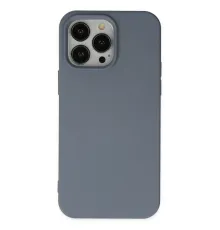 Apple iPhone 15 Pro Max Kılıf Nano içi Kadife Silikon - Gri