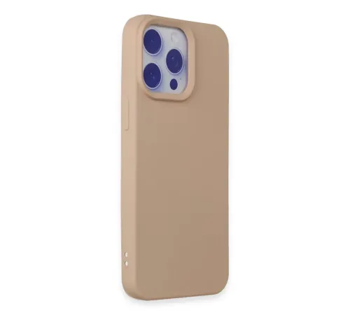 Apple iPhone 15 Pro Max Kılıf Nano içi Kadife Silikon - Pudra