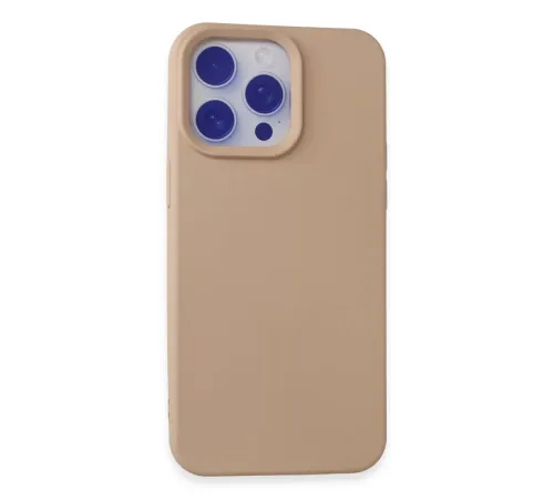 Apple iPhone 15 Pro Max Kılıf Nano içi Kadife Silikon - Pudra