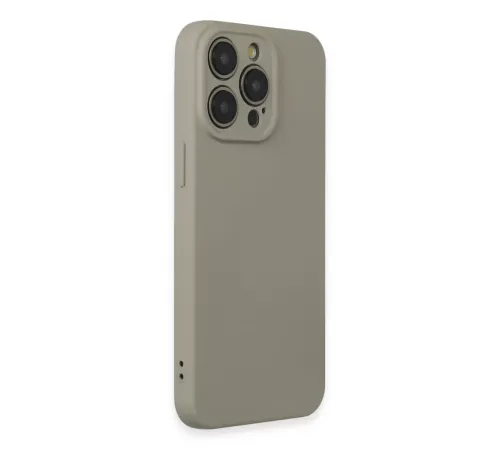 Apple iPhone 15 Pro Max Kılıf Nano içi Kadife Silikon - Beyaz Titanyum