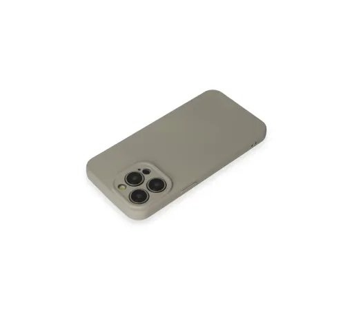 Apple iPhone 15 Pro Max Kılıf Nano içi Kadife Silikon - Beyaz Titanyum