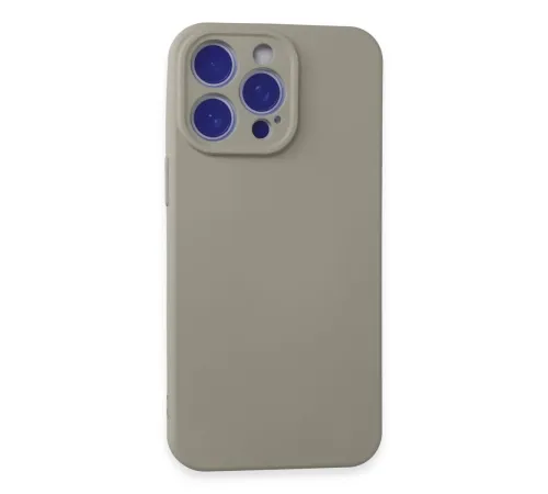 Apple iPhone 15 Pro Max Kılıf Nano içi Kadife Silikon - Titan Gri
