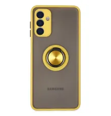 Samsung Galaxy A04S Kılıf Montreal Yüzüklü Silikon Kapak - Sarı