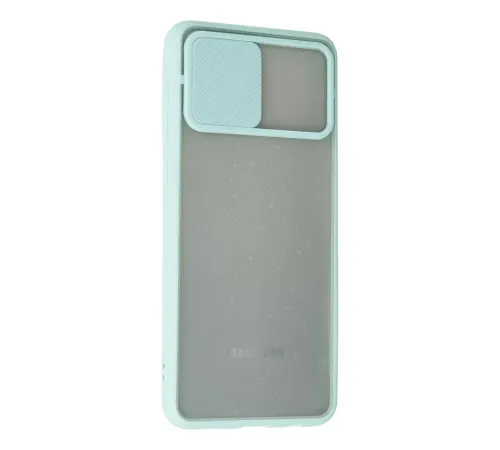 Samsung Galaxy A02 Kılıf Palm Buzlu Kamera Sürgülü Silikon - Turkuaz