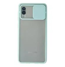 Samsung Galaxy A02 Kılıf Palm Buzlu Kamera Sürgülü Silikon - Turkuaz