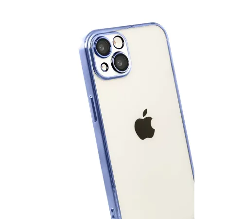 Apple iPhone 15 Lensli Silikon - Açık Mavi
