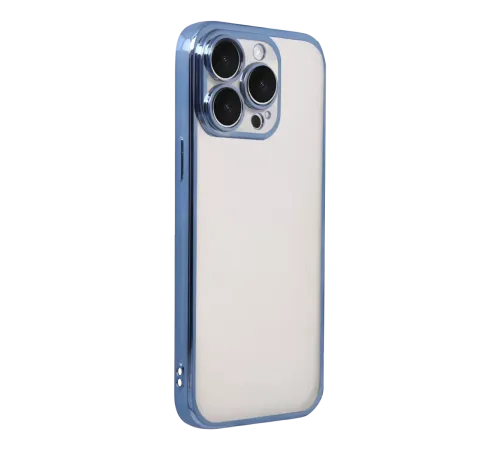 Apple iPhone 15 Pro Max Lensli Silikon - Açık Mavi