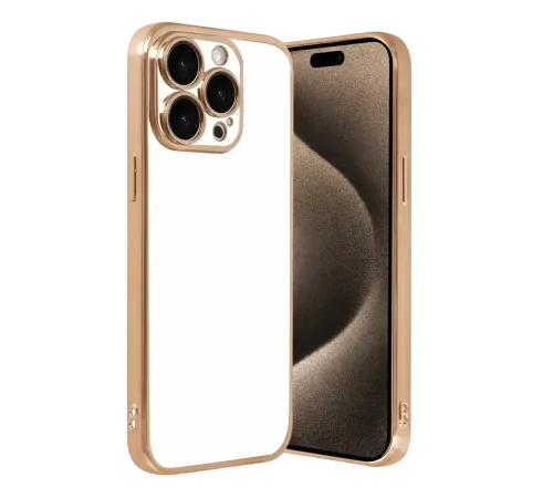 Apple iPhone 15 Pro Max Lensli Silikon - Gold