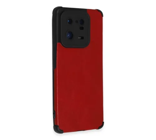 Xiaomi Mi 13 Pro Kılıf Loop Deri Silikon - Kırmızı