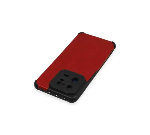 Xiaomi Mi 13 Pro Kılıf Loop Deri Silikon - Kırmızı