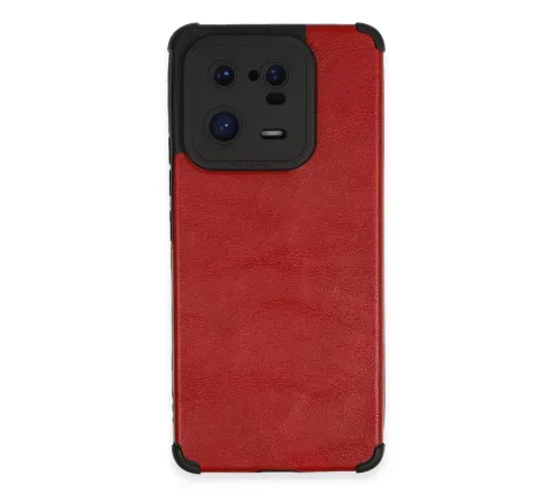Xiaomi Mi 13 Pro Kılıf Loop Deri Silikon - Kırmızı
