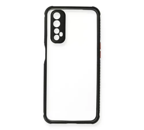 Realme 7 Kılıf Miami Şeffaf Silikon - Siyah