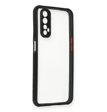 Realme 7 Kılıf Miami Şeffaf Silikon - Siyah