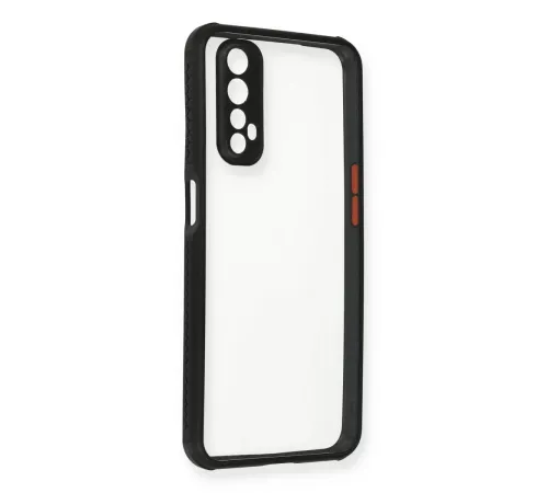 Realme 7 Kılıf Miami Şeffaf Silikon - Siyah