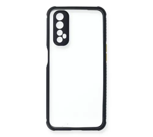 Realme 7 Kılıf Miami Şeffaf Silikon - Lacivert
