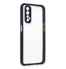 Realme 7 Kılıf Miami Şeffaf Silikon - Lacivert