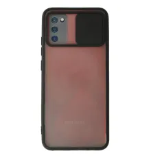 Samsung Galaxy A02S Kılıf Palm Buzlu Kamera Sürgülü Silikon - Siyah