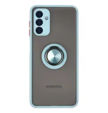 Samsung Galaxy A04S Kılıf Montreal Yüzüklü Silikon Kapak - Buz Mavi
