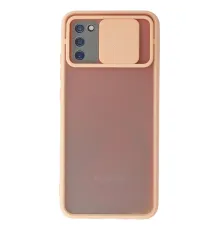 Samsung Galaxy A02S Kılıf Palm Buzlu Kamera Sürgülü Silikon - Pembe