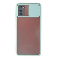 Samsung Galaxy A02S Kılıf Palm Buzlu Kamera Sürgülü Silikon - Turkuaz