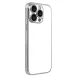 Apple iPhone 15 Pro Max Lensli Silikon - Gümüş