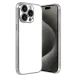 Apple iPhone 15 Pro Max Lensli Silikon - Gümüş