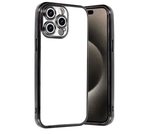Apple iPhone 15 Pro Max Lensli Silikon - Siyah