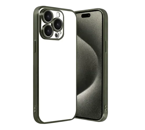 Apple iPhone 15 Pro Max Lensli Silikon - Yeşil