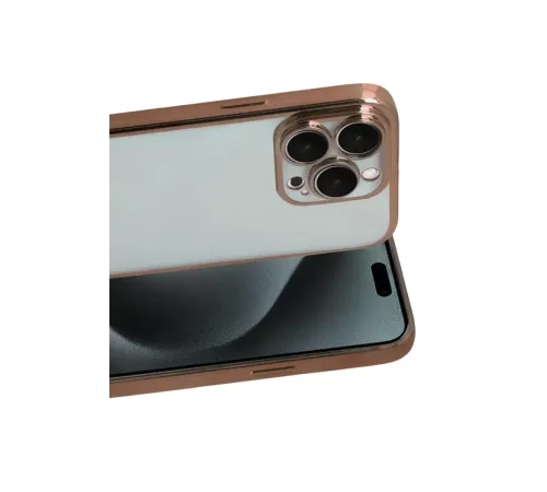 Apple iPhone 15 Pro Max Lensli Silikon - Çöl Titanyum