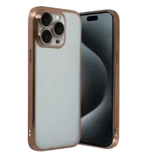 Apple iPhone 15 Pro Max Lensli Silikon - Çöl Titanyum