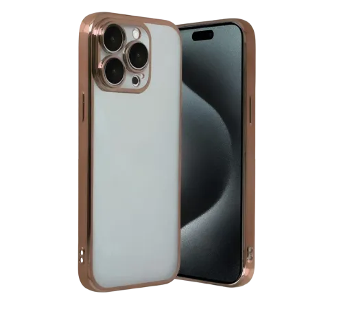 Apple iPhone 15 Pro Max Lensli Silikon - Çöl Titanyum