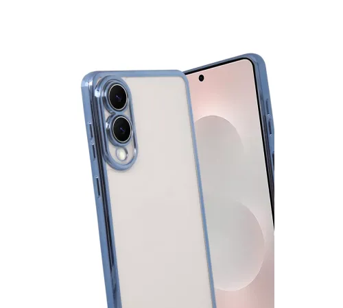 Samsung Galaxy S25 Edge Lensli Silikon - Açık Mavi