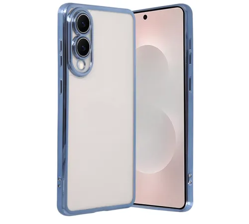 Samsung Galaxy S25 Edge Lensli Silikon - Açık Mavi