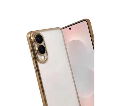 Samsung Galaxy S25 Edge Lensli Silikon - Gold