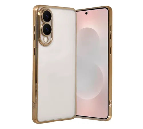 Samsung Galaxy S25 Edge Lensli Silikon - Gold